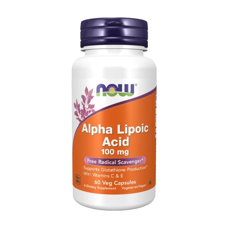 Acido alfa lipoico NOW, 100 mg (60 capsule)