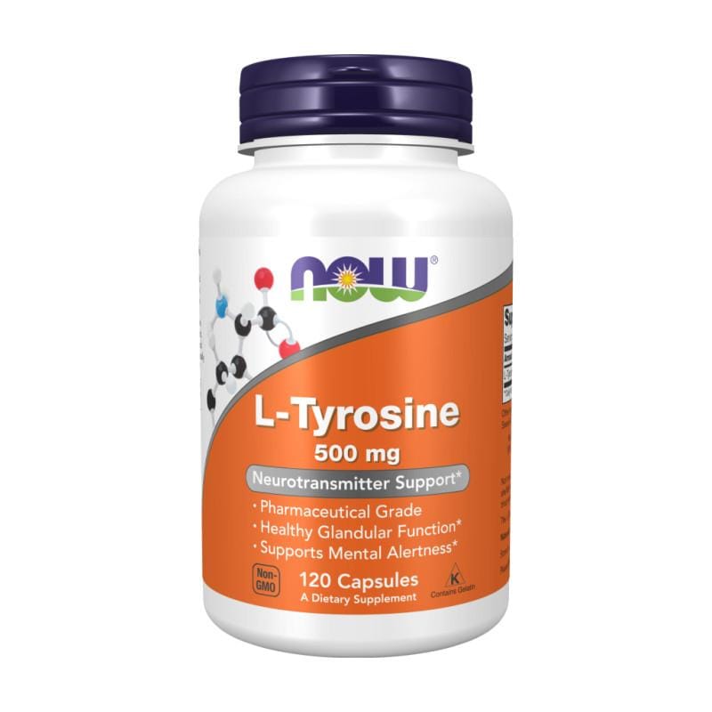 L-tirosina NOW, 500 mg (120 capsule)