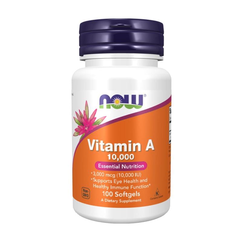 Vitamina A NOW, 10.000 UI (100 capsule)