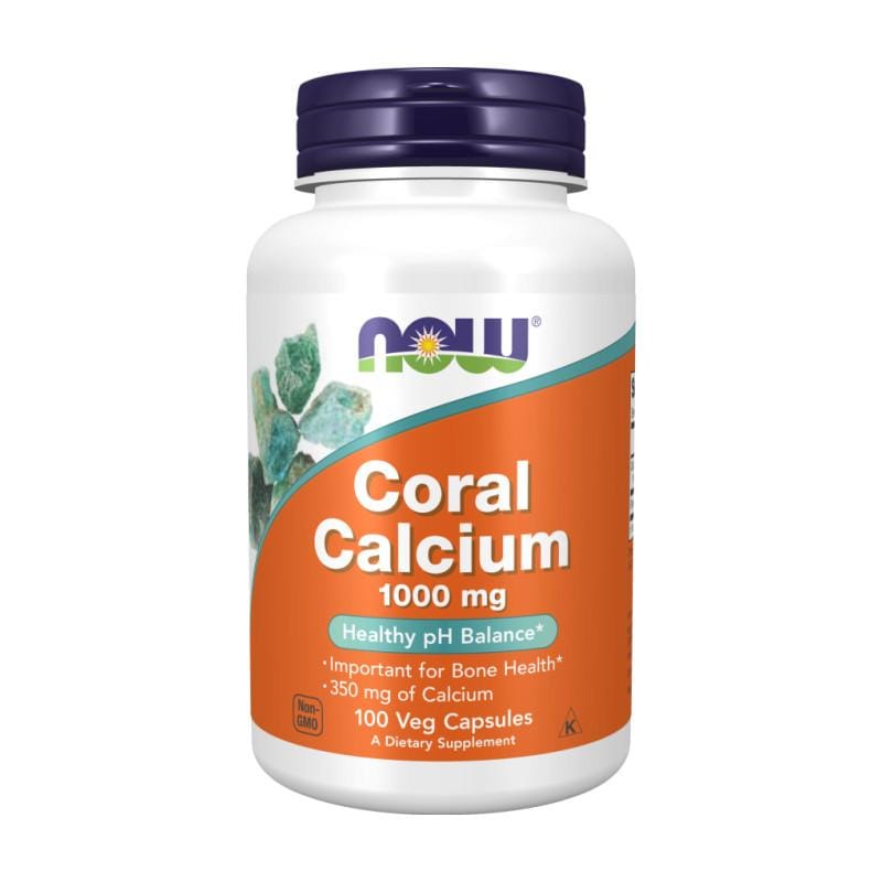 Calcio corallino NOW, 1000 mg (100 capsule)