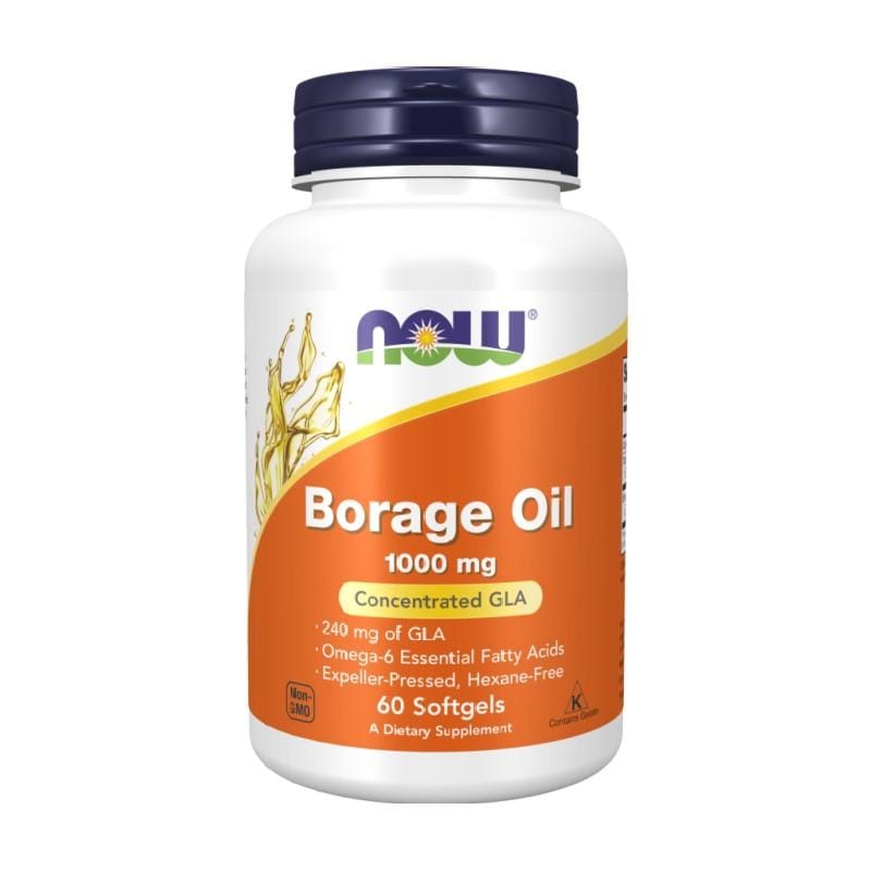 Olio di borragine NOW, 1000 mg (60 capsule molli)