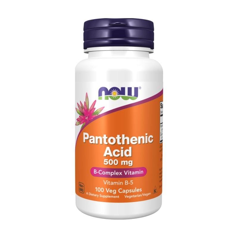 Acido pantotenico NOW, 500 mg (100 capsule)