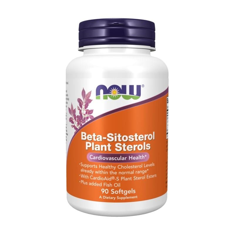 Beta-sitosterolo – Fitosteroli vegetali NOW, 550 mg (90 capsule molli)