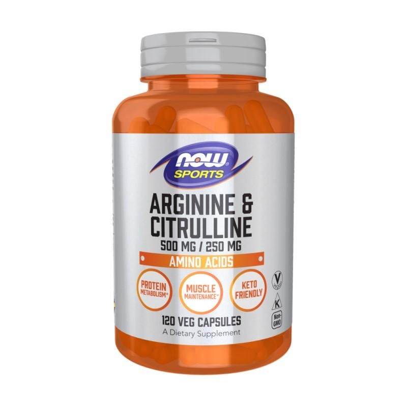 Arginina e Citrullina NOW (120 capsule)