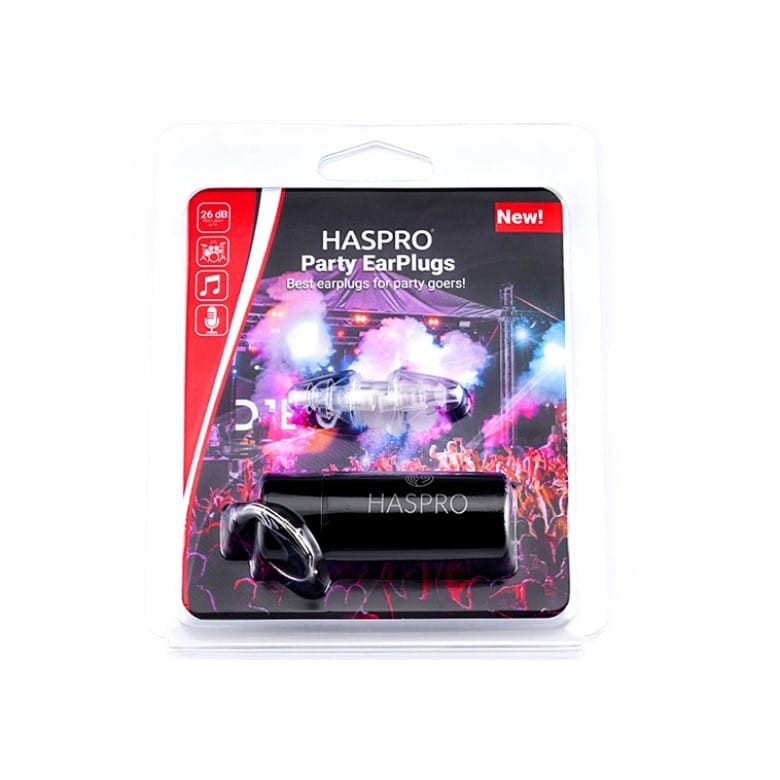 Tappi per le orecchie per feste e concerti – trasparenti, in silicone Party Haspro (1 paio)