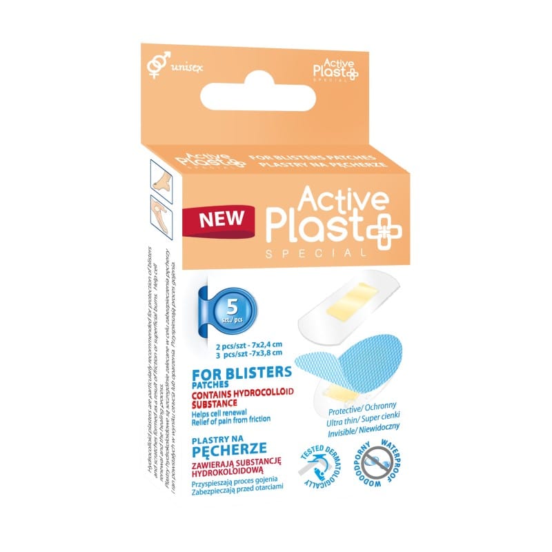 Cerotti idrocolloidali per vesciche ActivePlast (5 pezzi)