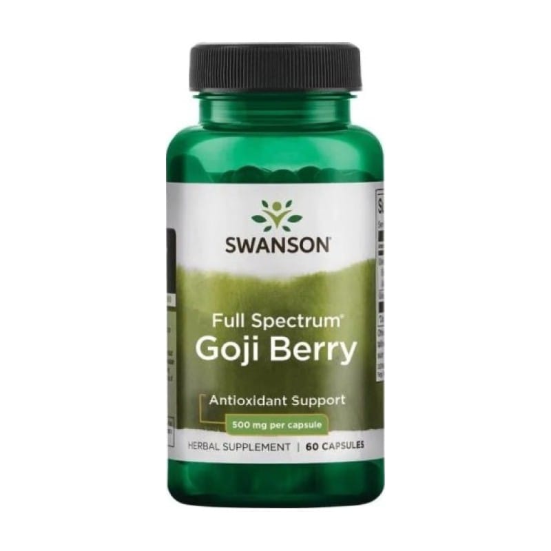Bacche di goji Swanson, 500 mg (60 capsule)