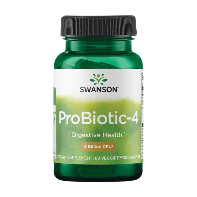 Probiotic‑4 – miscela di 4 ceppi probiotici Swanson (60 capsule)