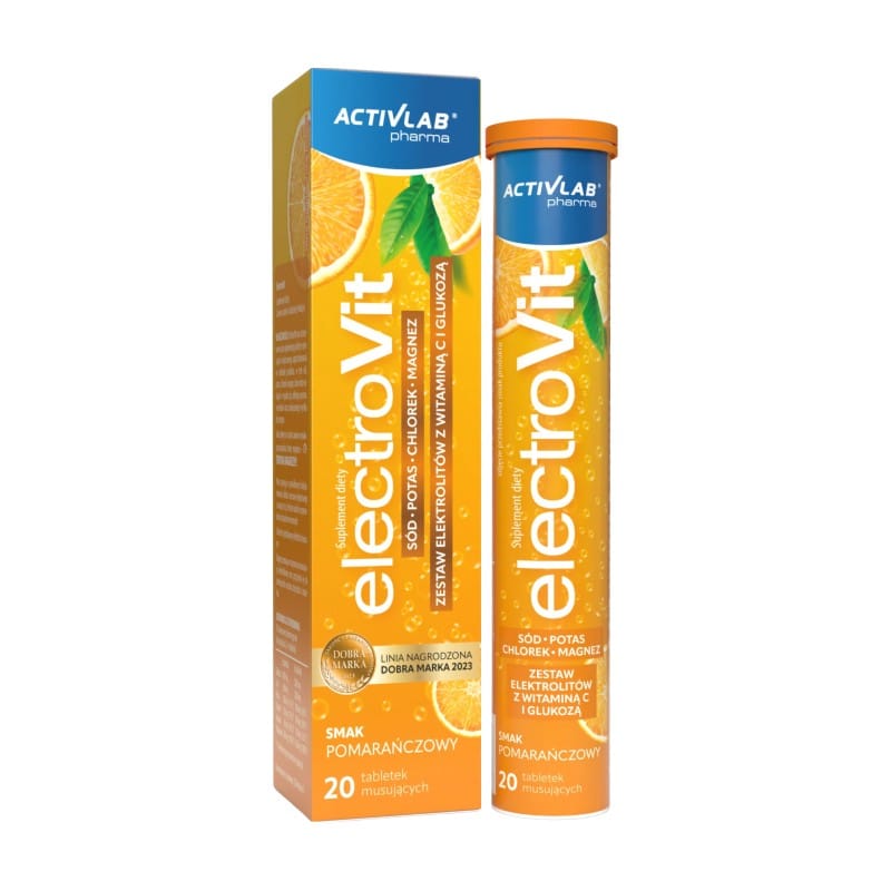 Elettroliti con minerali e vitamina C gusto arancia Activlab Pharma (20 compresse effervescenti)