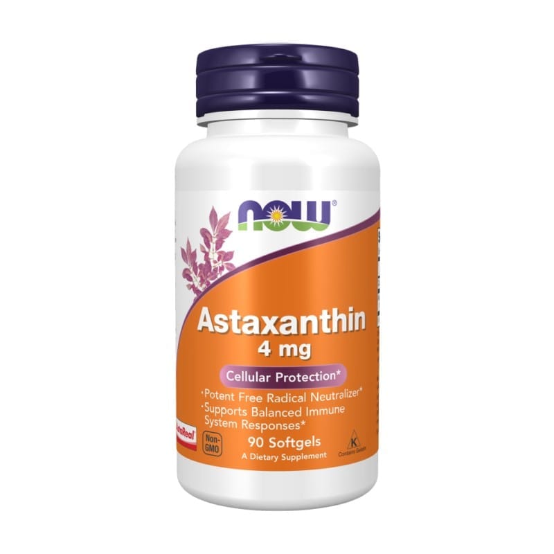 Astaxantina NOW, 4 mg (90 capsule molli)
