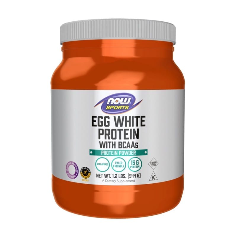 Proteine dell’albume d’uovo senza aroma NOW (544 g)