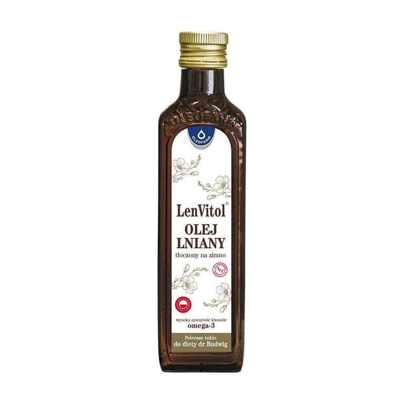 Olio di lino LenVitol, spremuto a freddo Oleofarm (250 ml)