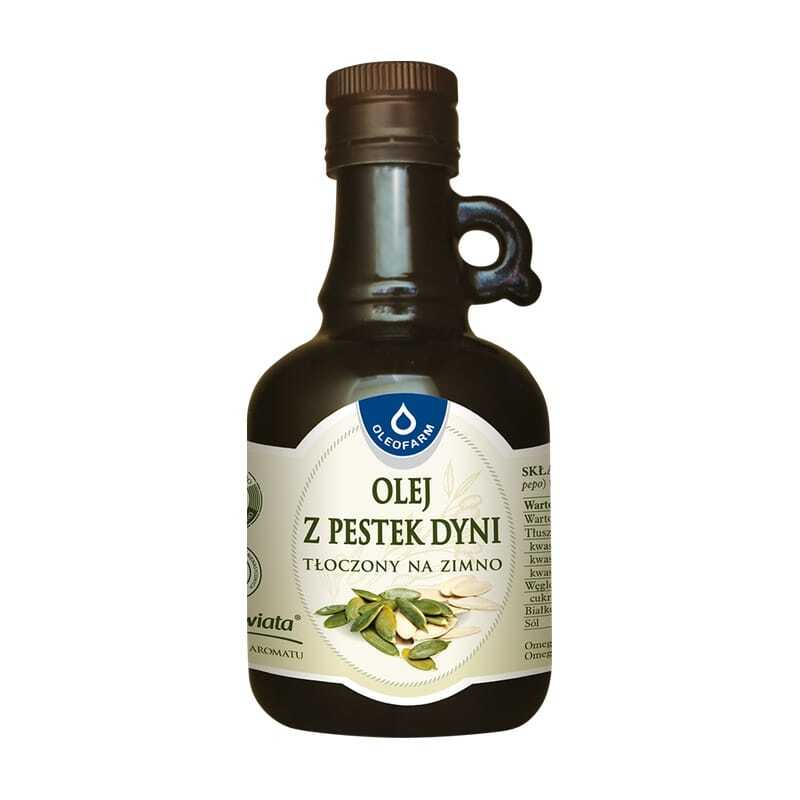 Olio di semi di zucca con vitamina D, spremuto a freddo Oleofarm (250 ml)
