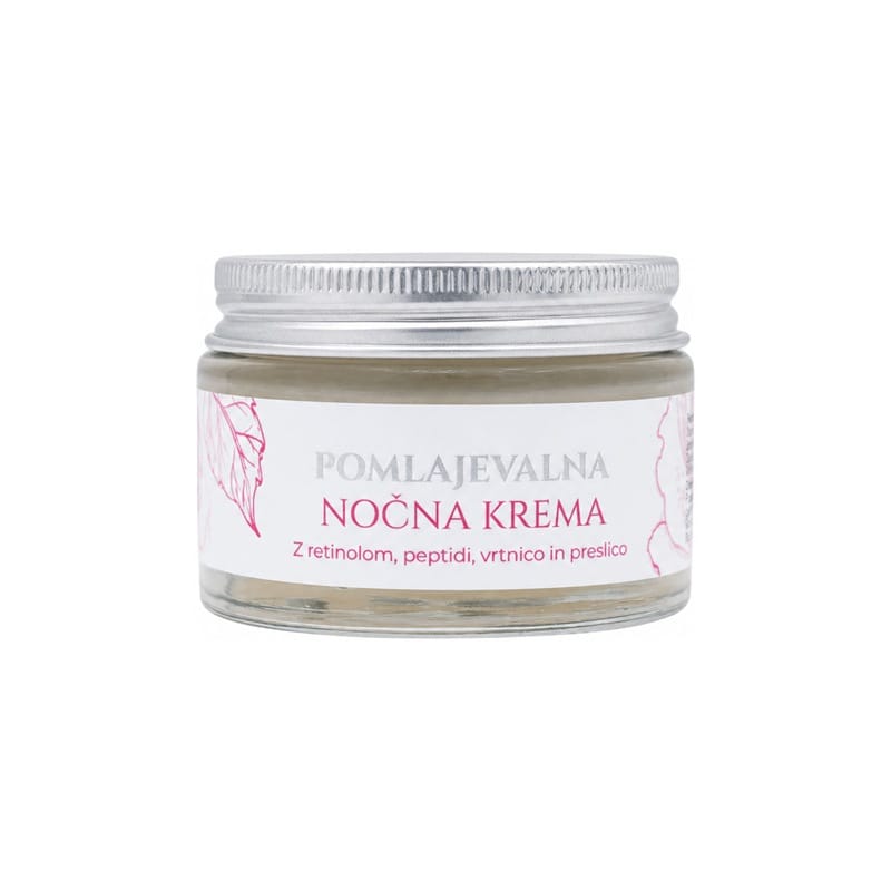 Crema viso notte ringiovanente alla rosa Cvetka (50 ml)