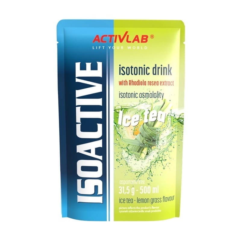 Isotonico in polvere Isoactive Activlab, tè freddo al lemongrass (31,5 g)