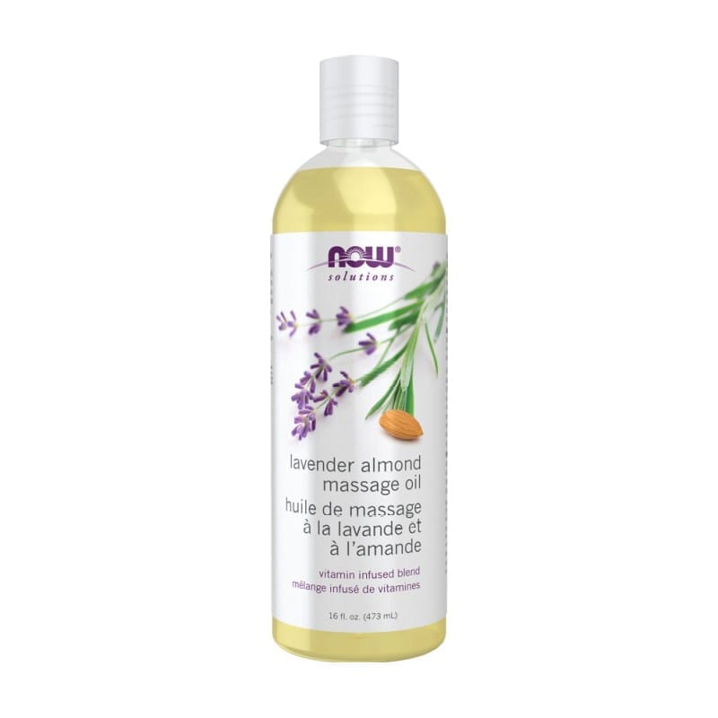 Olio da massaggio alla lavanda e mandorla NOW (473 ml)