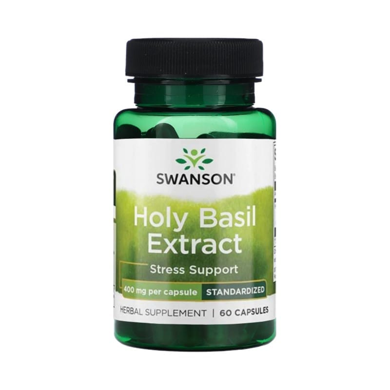 Estratto di basilico, 400 mg, Swanson (60 capsule)