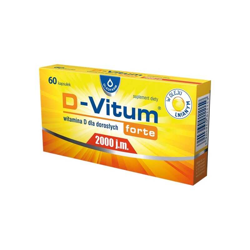 Vitamina D3 2000 IE D-Vitum Forte Oleofarm (60 capsule)