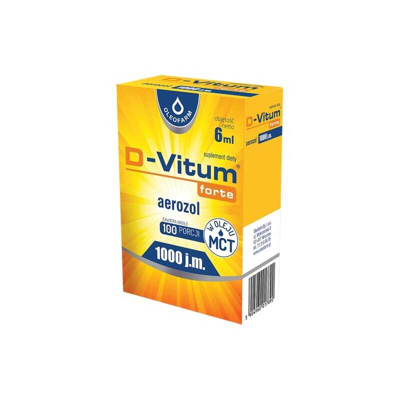 Vitamina D3 1000 UI in spray D-Vitum Forte Oleofarm (6 ml)