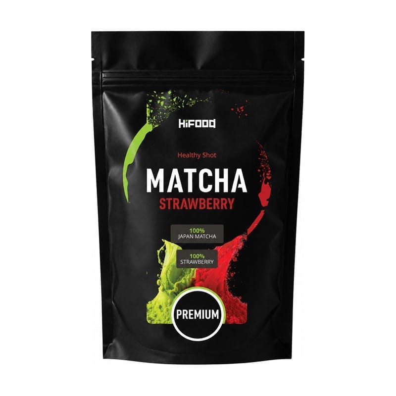 Matcha con fragola liofilizzata HiFOOD (50 g)