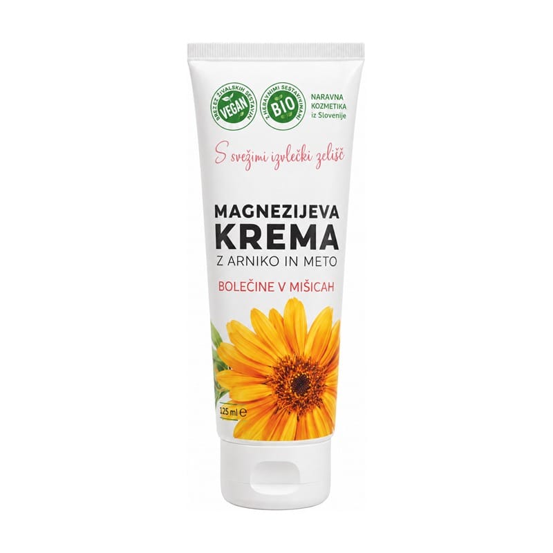 Crema al magnesio con arnica e menta Cvetka (125 ml)