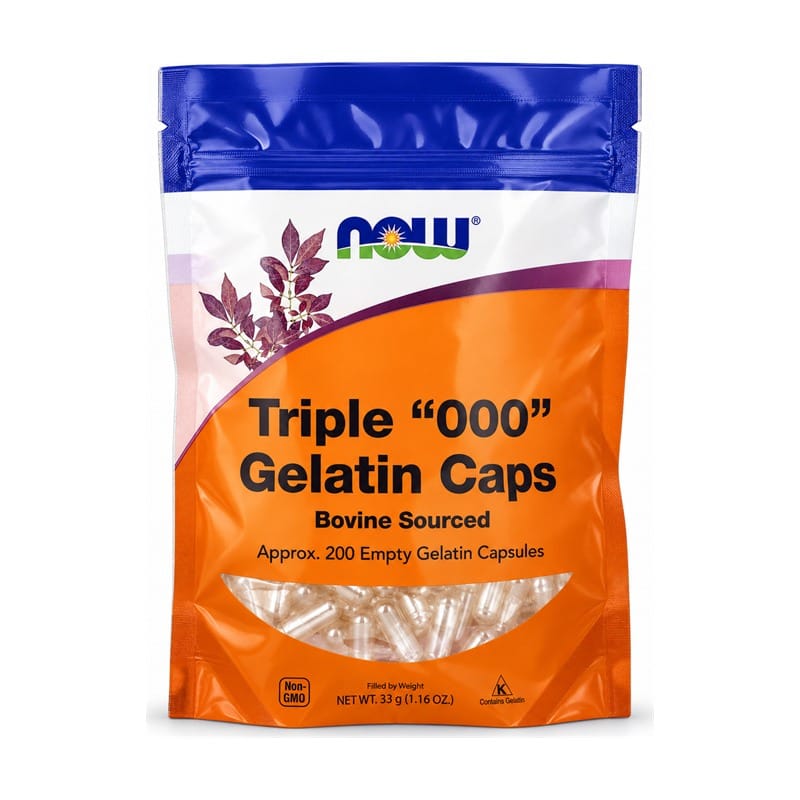 Capsule vuote di gelatina 000 NOW (200 capsule)