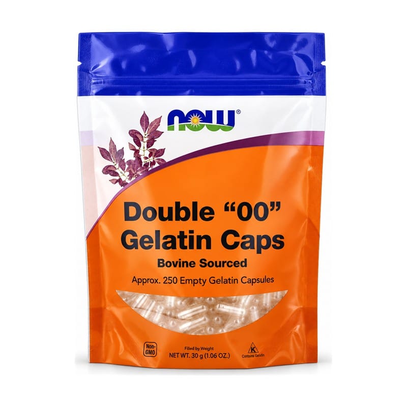 Capsule vuote 00 in gelatina NOW (250 capsule)