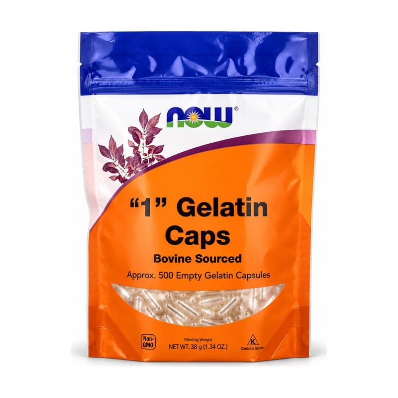 Capsule vuote di gelatina misura 1 NOW (500 capsule)