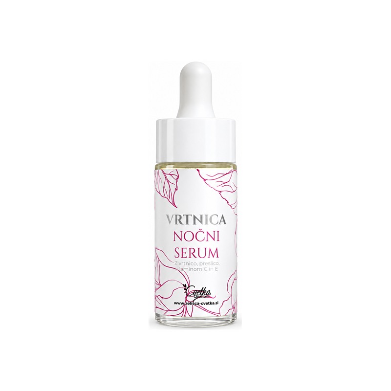 Siero viso notte ringiovanente alla rosa Cvetka (15 ml)